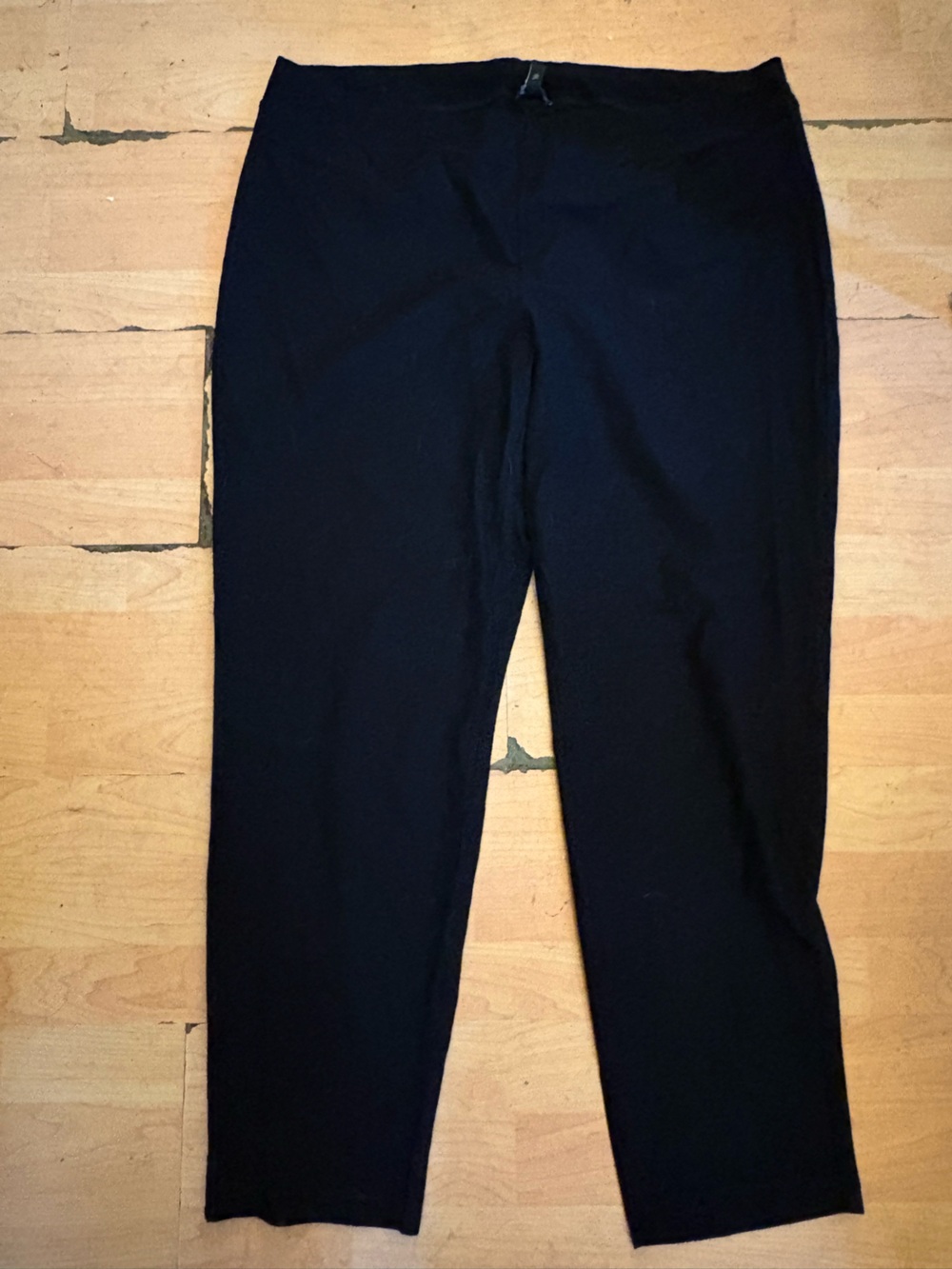 EILEEN FISHER  Black Pull On Pants Size XL women Straigh Leg Casual Z28